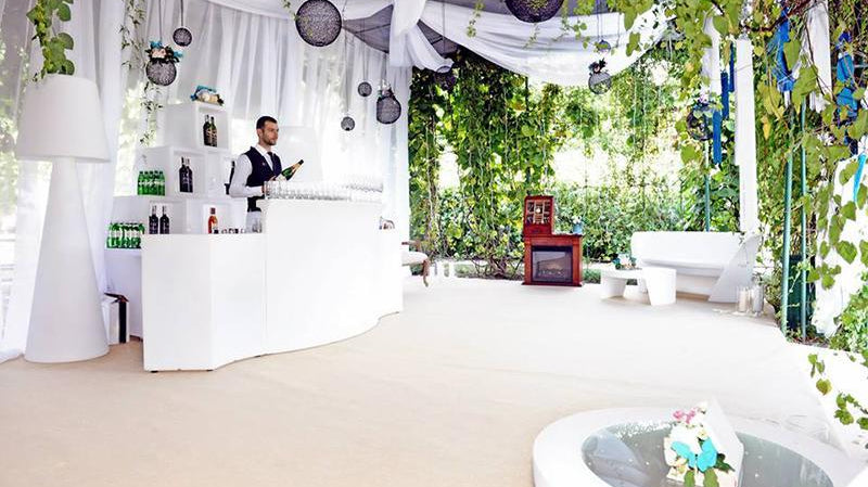 LED Theke Slide BREAK BAR Set | 1x BREAK BAR + 2x BREAK ICE inkl. Glasplatten für die Break Bar | LED Theke | brandamba.com