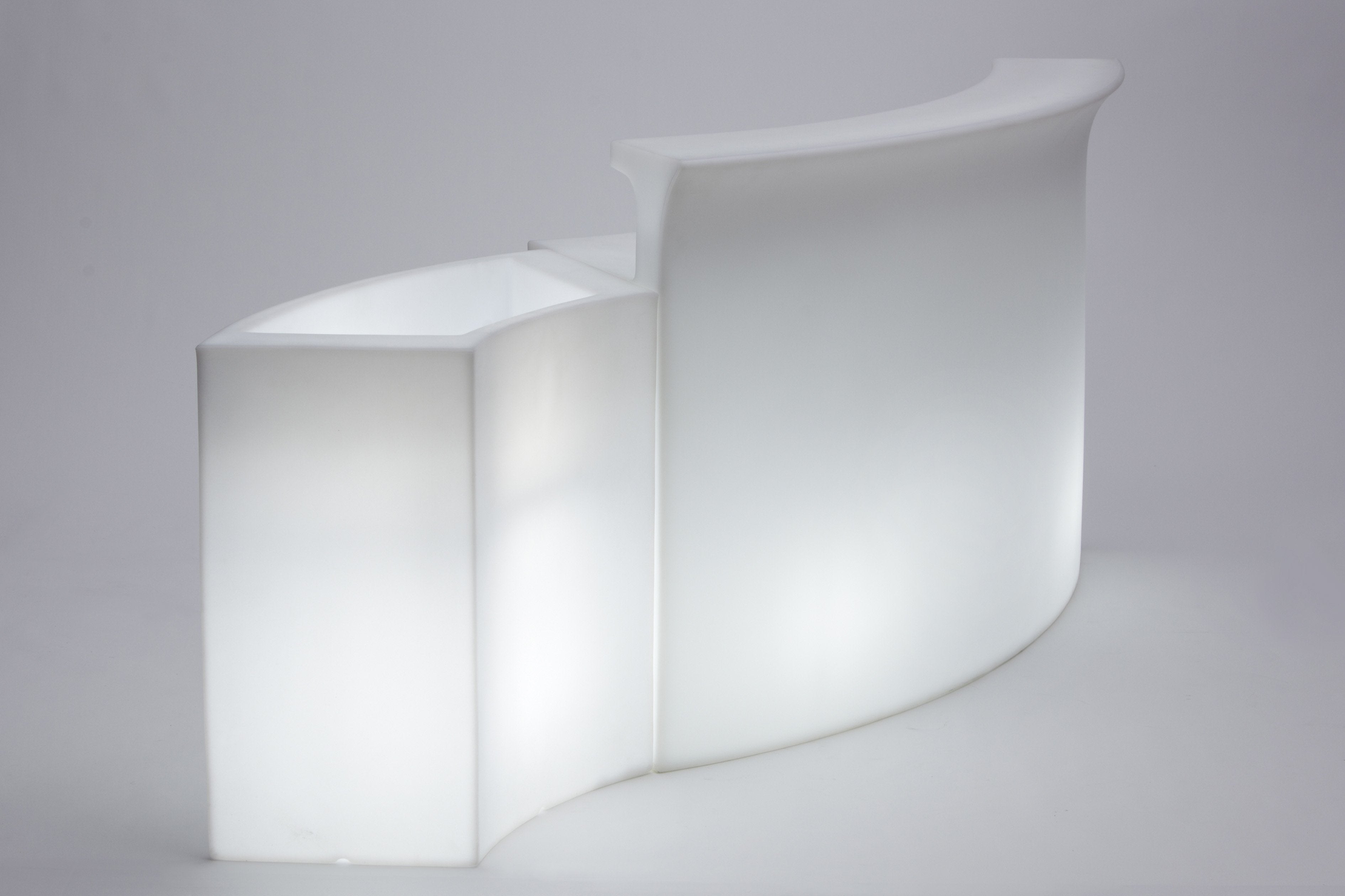 LED Theke Slide BREAK BAR Set | 1x BREAK BAR + 2x BREAK ICE inkl. Glasplatten für die Break Bar | LED Theke | brandamba.com