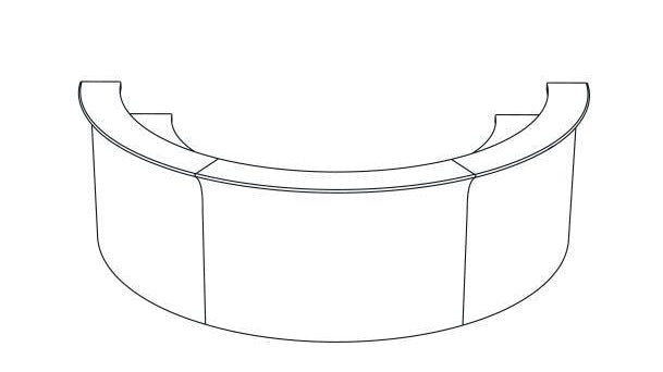 Slide BREAK BAR Leuchttheken-Set | 3 x BREAK BAR, Halbkreis | LED Theke | brandamba.com