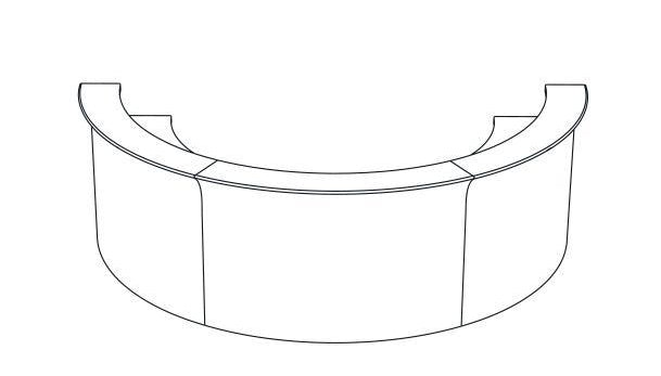 Slide BREAK BAR Leuchttheken-Set | 3 x BREAK BAR, Halbkreis | LED Theke | brandamba.com