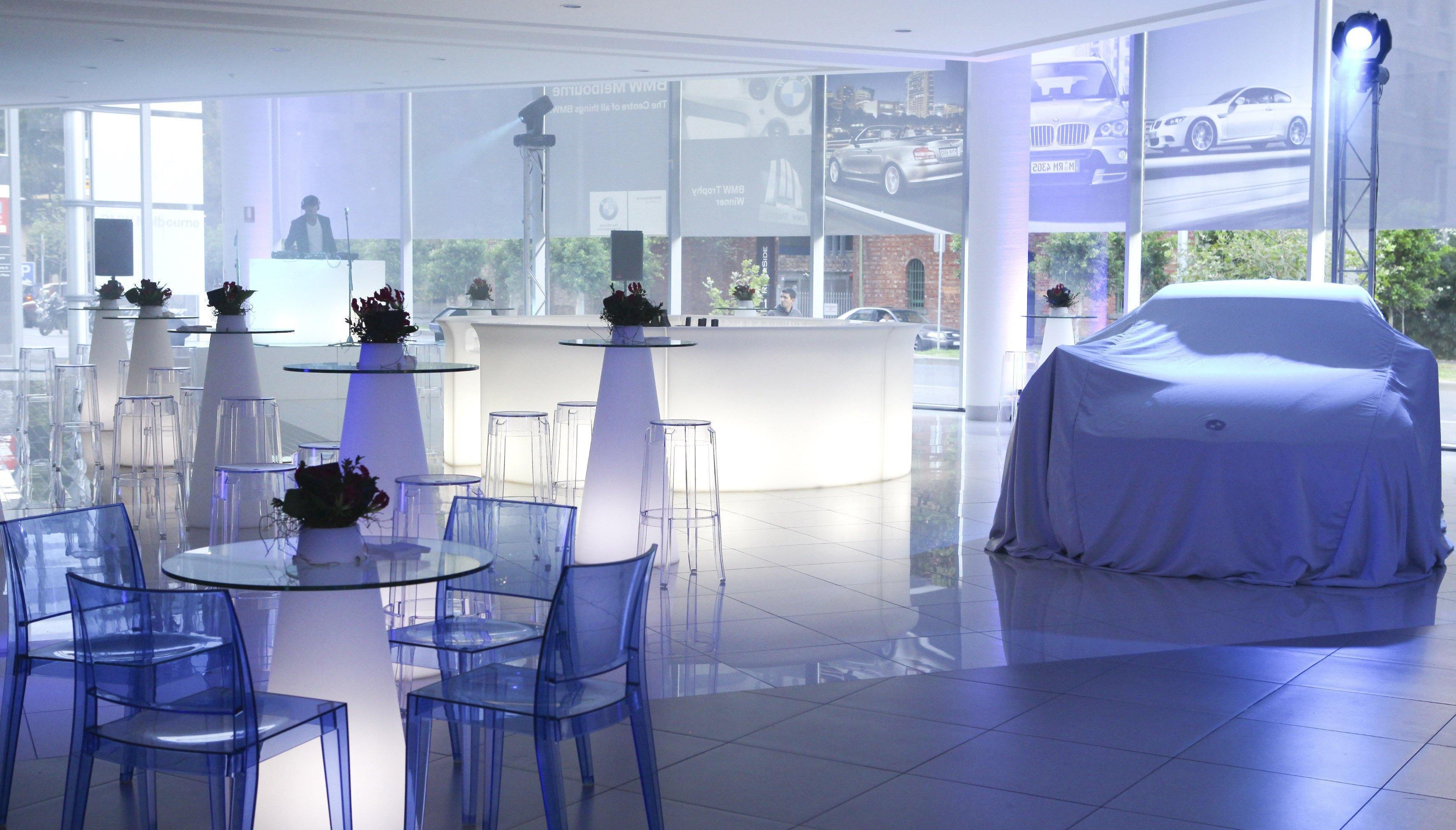 Slide BREAK BAR Leuchttheken-Set | 3 x BREAK BAR, Halbkreis | LED Theke | brandamba.com