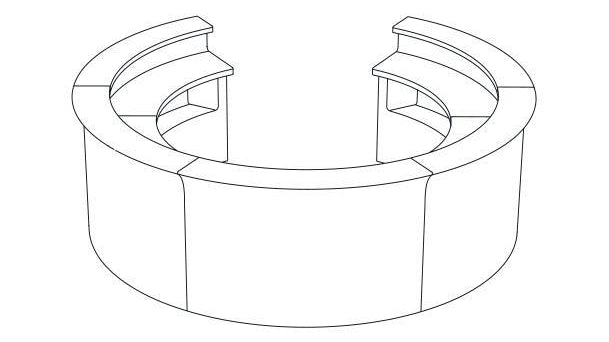 Slide BREAK BAR Leuchttheken-Set | 5 x BREAK BAR, 5/6 kreisrund | LED Theke | brandamba.com