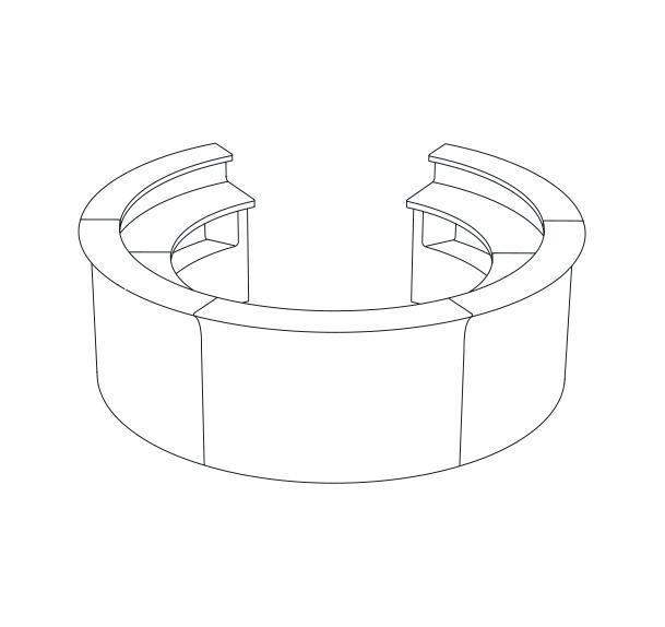 Slide BREAK BAR Leuchttheken-Set | 5 x BREAK BAR, 5/6 kreisrund | LED Theke | brandamba.com