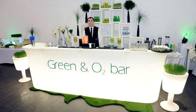 Slide JUMBO BAR Leuchttheke Eventtheke Gerades Element | LED Theke | brandamba.com