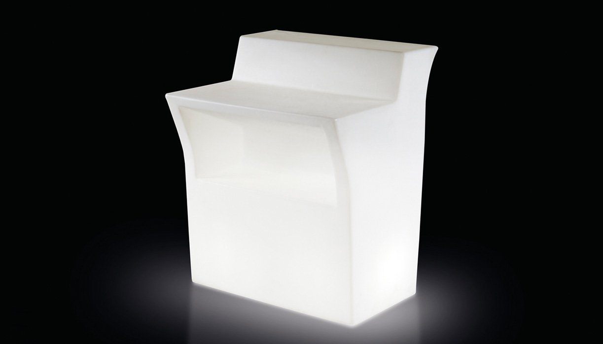 Slide JUMBO BAR Leuchttheke Eventtheke Gerades Element | LED Theke | brandamba.com