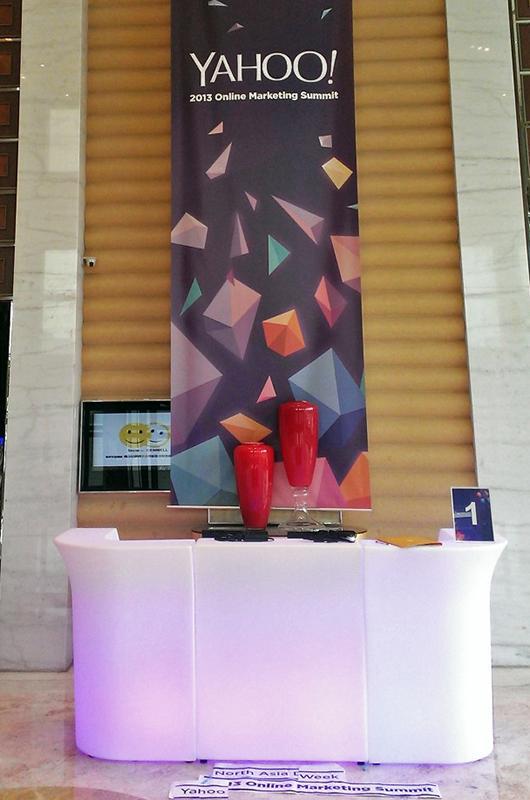 Slide JUMBO BAR Leuchttheke Eventtheke Gerades Element | LED Theke | brandamba.com