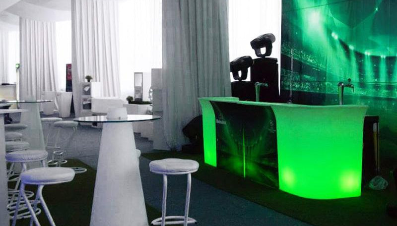 Slide JUMBO BAR Leuchttheke Eventtheke Gerades Element | LED Theke | brandamba.com