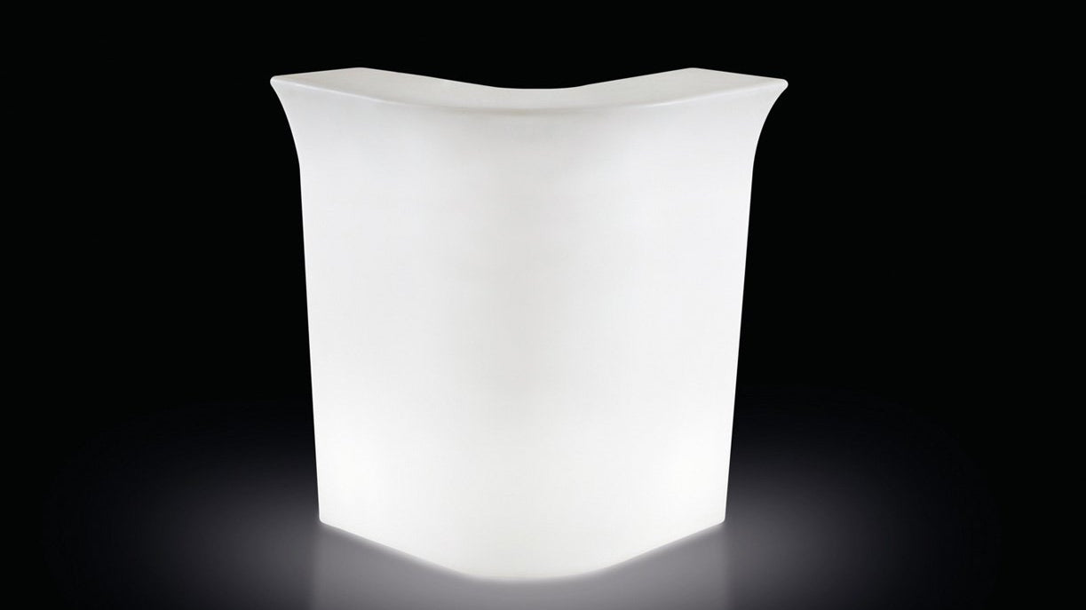 Slide JUMBO CORNER Leuchttheke Eventtheke Eckelement | LED Theke | brandamba.com