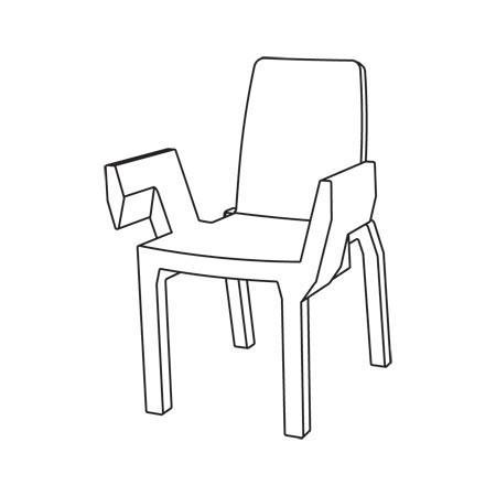 2er Set Stapelbarer Stuhl (Reihenstuhl) SLIDE DOUBLIX für Indoor + Outdoor | Sitzmöbel | brandamba.com