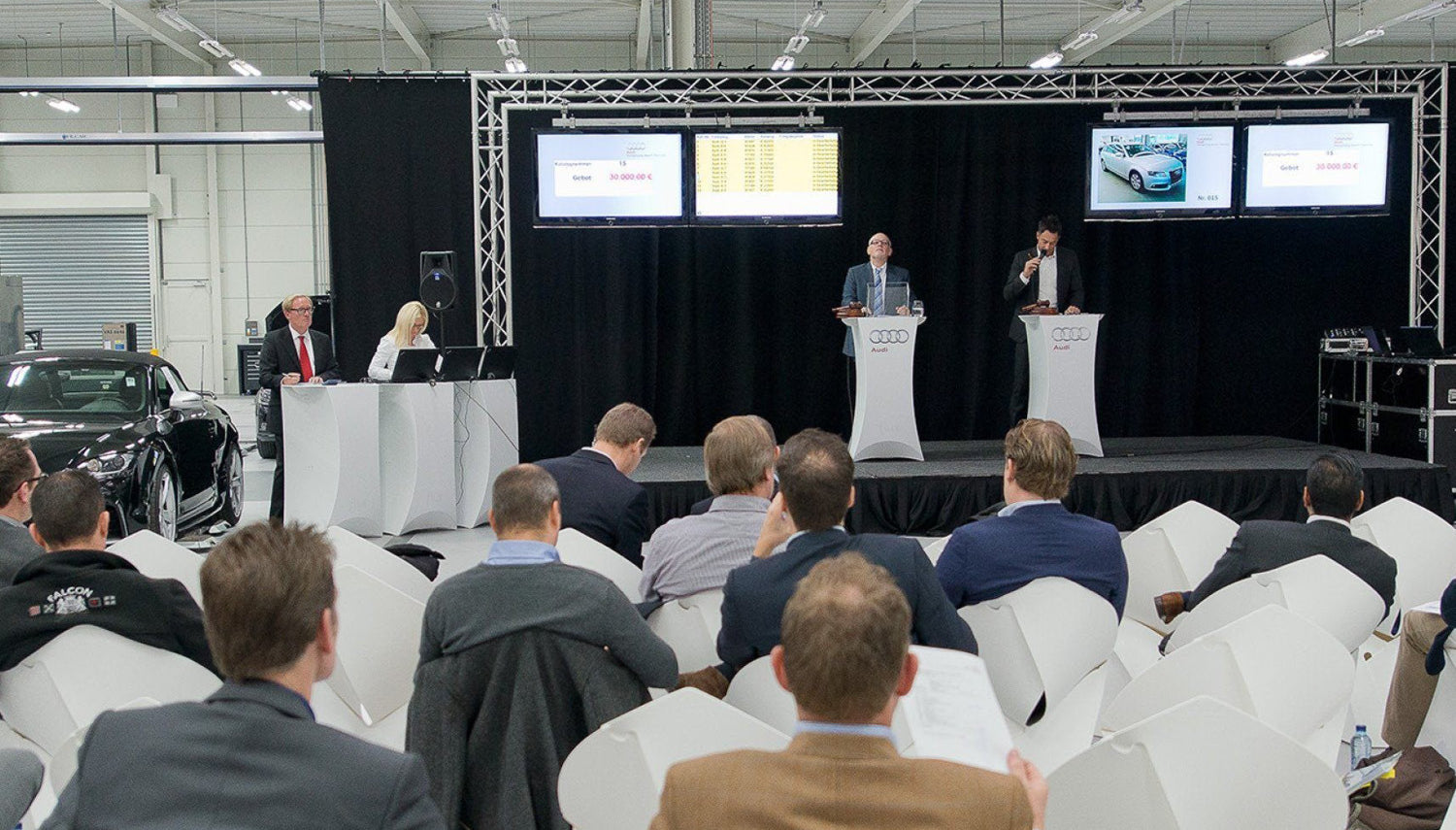 stehtisch olumn von flux / falttheke / Messetheke