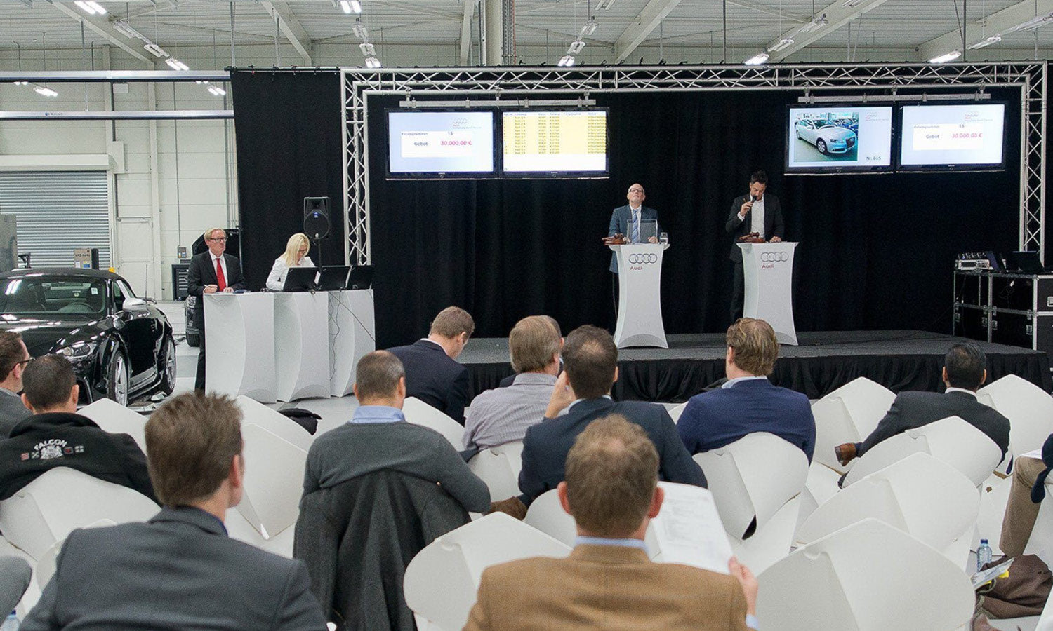 stehtisch olumn von flux / falttheke / Messetheke