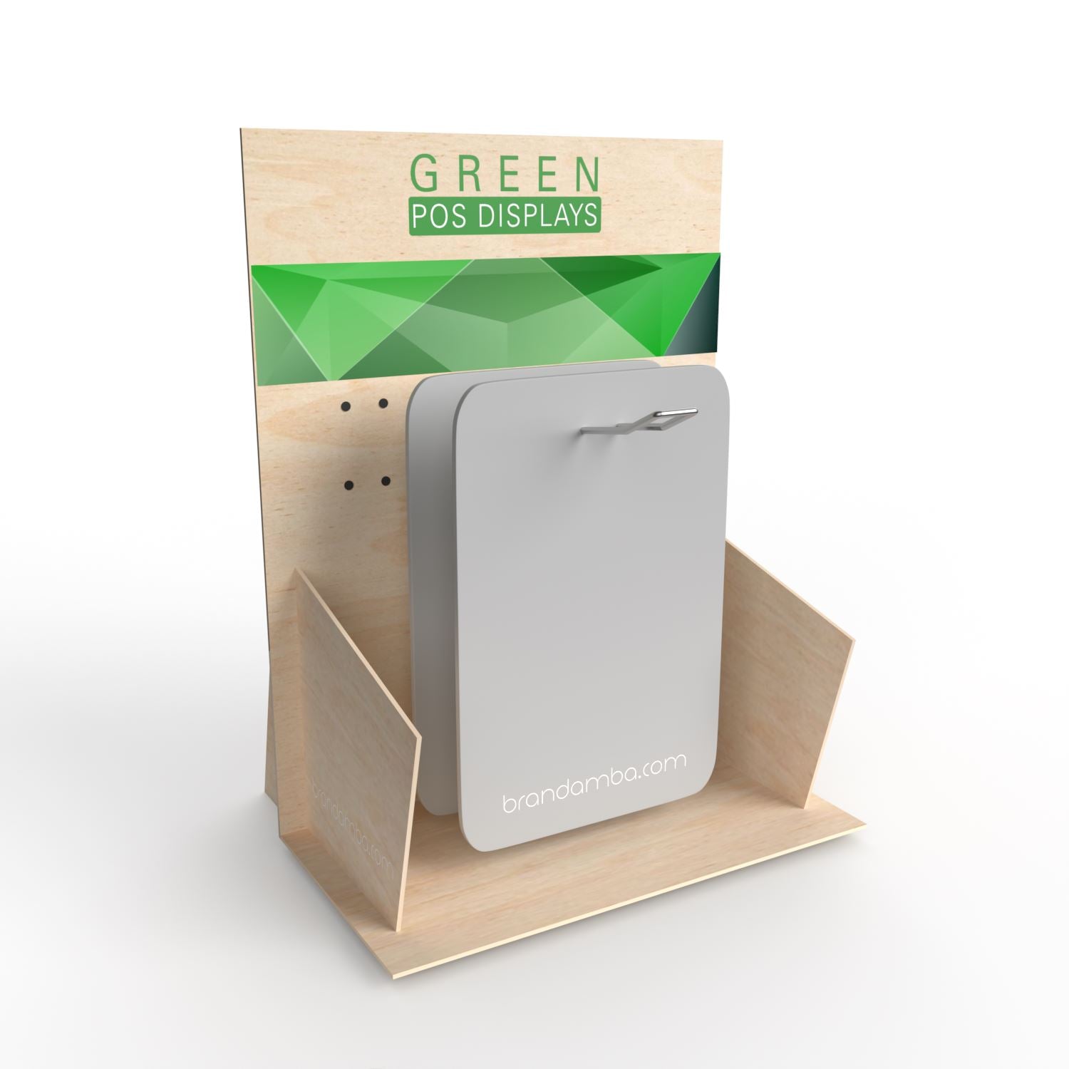 Holzdisplay Thekendisplay M - GREEN POS Display - Steckdisplay | Holzdisplay | brandamba.com