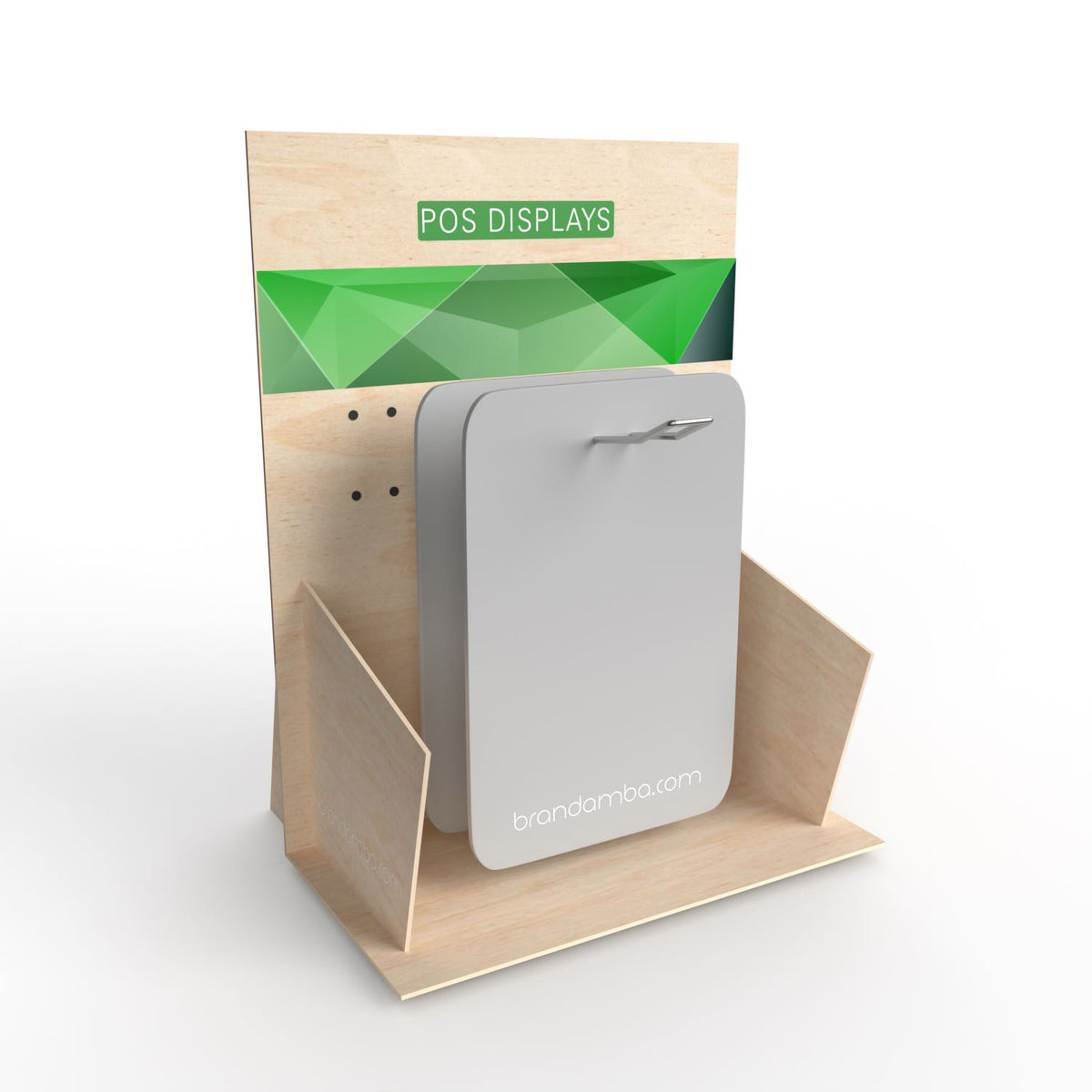 Holzdisplay Thekendisplay M - GREEN POS Display - Steckdisplay | Holzdisplay | brandamba.com