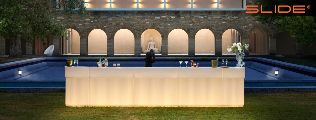 Leuchttheke Slide CORDIALE BAR / CORDIALE Corner / LED-BAR / Leuchtbar / Gartenbar / Outdoor Bar