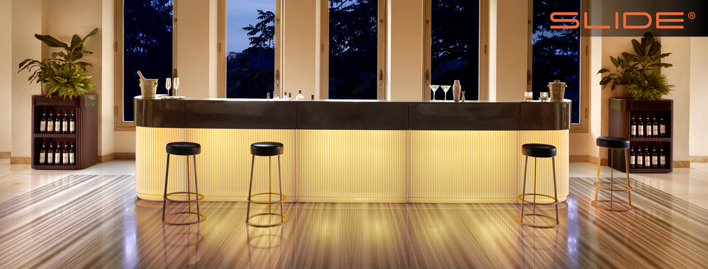 Leuchttheke Slide CORDIALE BAR / CORDIALE Corner / LED-BAR / Leuchtbar / Gartenbar / Indoor Bar