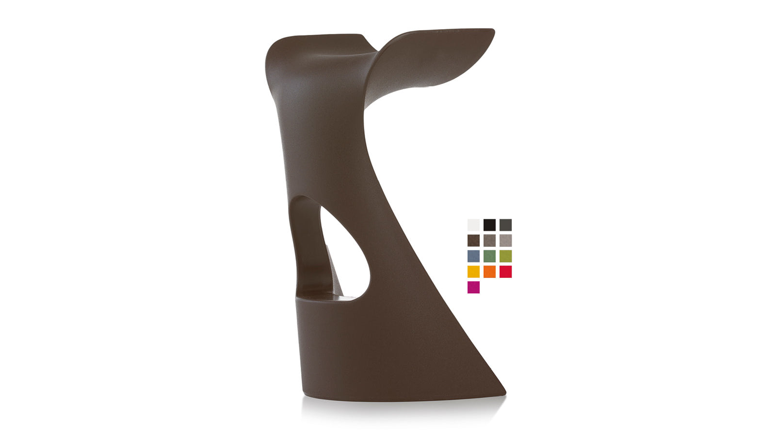 Slide KONCORD  Barstuhl | Chocolate Brown / Braun | Design Karim Rashid
