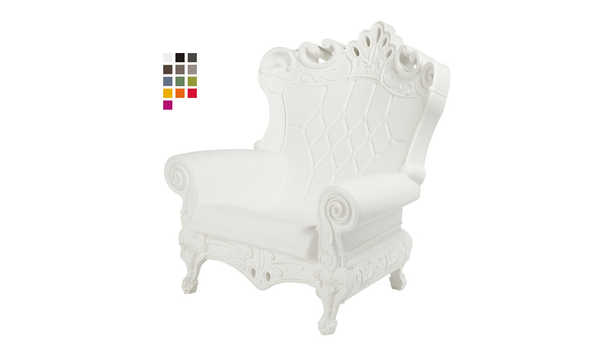 Slide QUEEN OF LOVE | Sessel | Farbe Milky White / Weiß | Design Moro & Pigatti