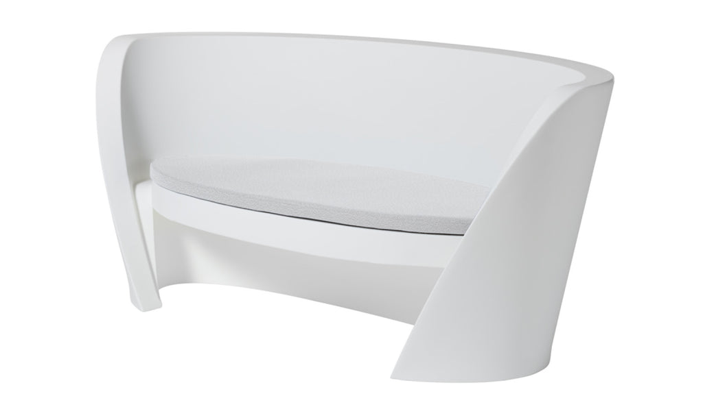 Slide Rap Sofa | Sitzauflage Cotton white | Design Karim Rashid