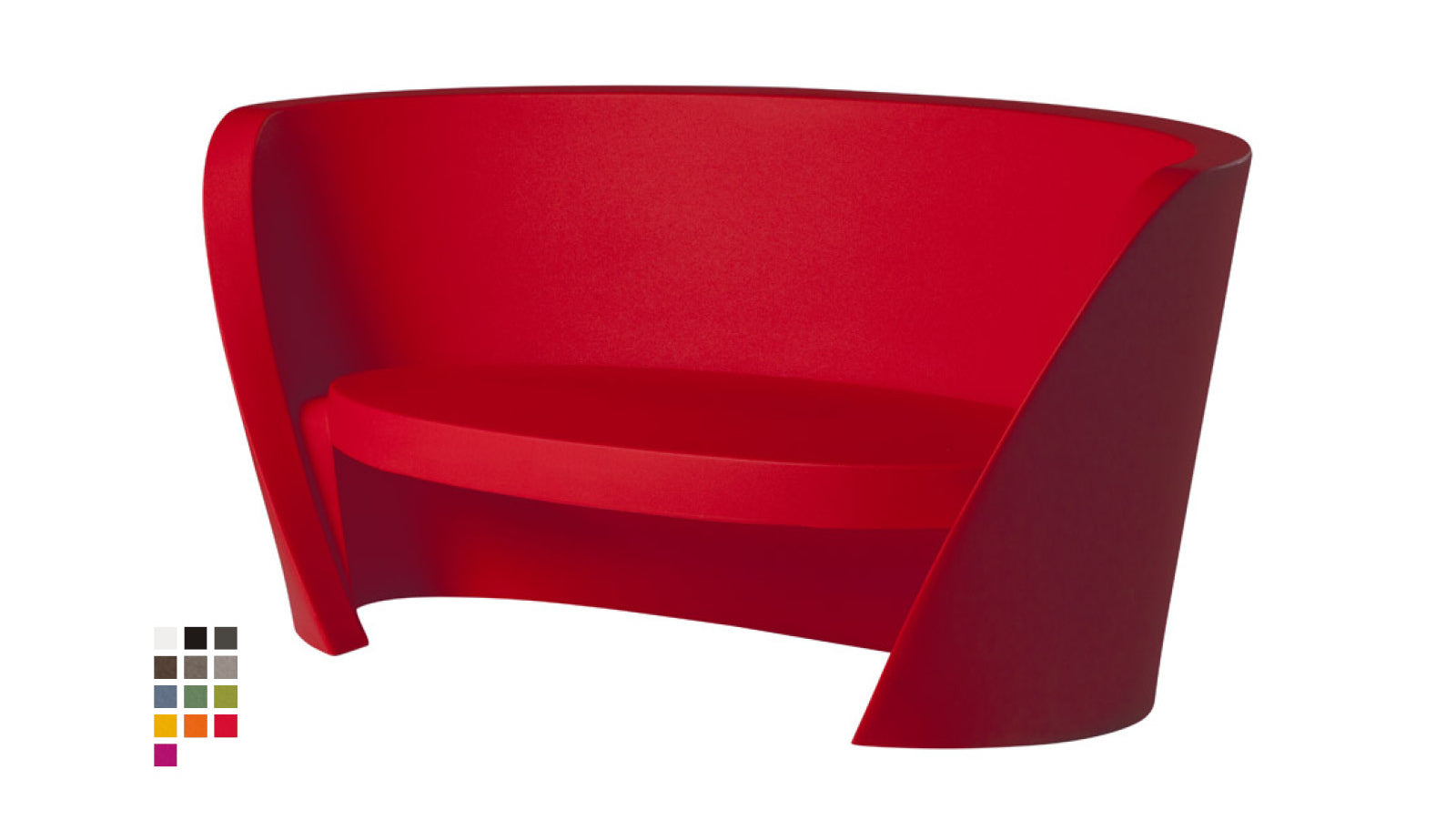 Slide Rap Sofa | Flame Red / Rot | Design Karim Rashid
