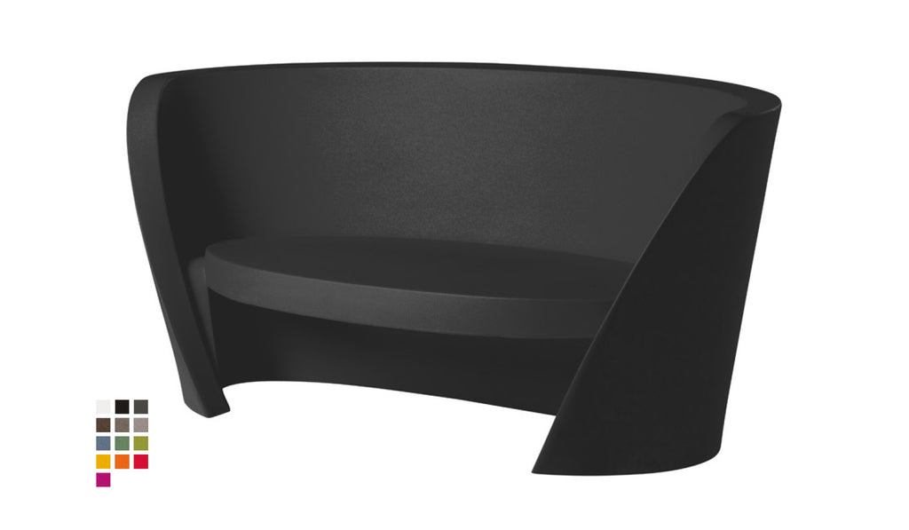Slide Rap Sofa | Jet Black / Schwarz | Design Karim Rashid