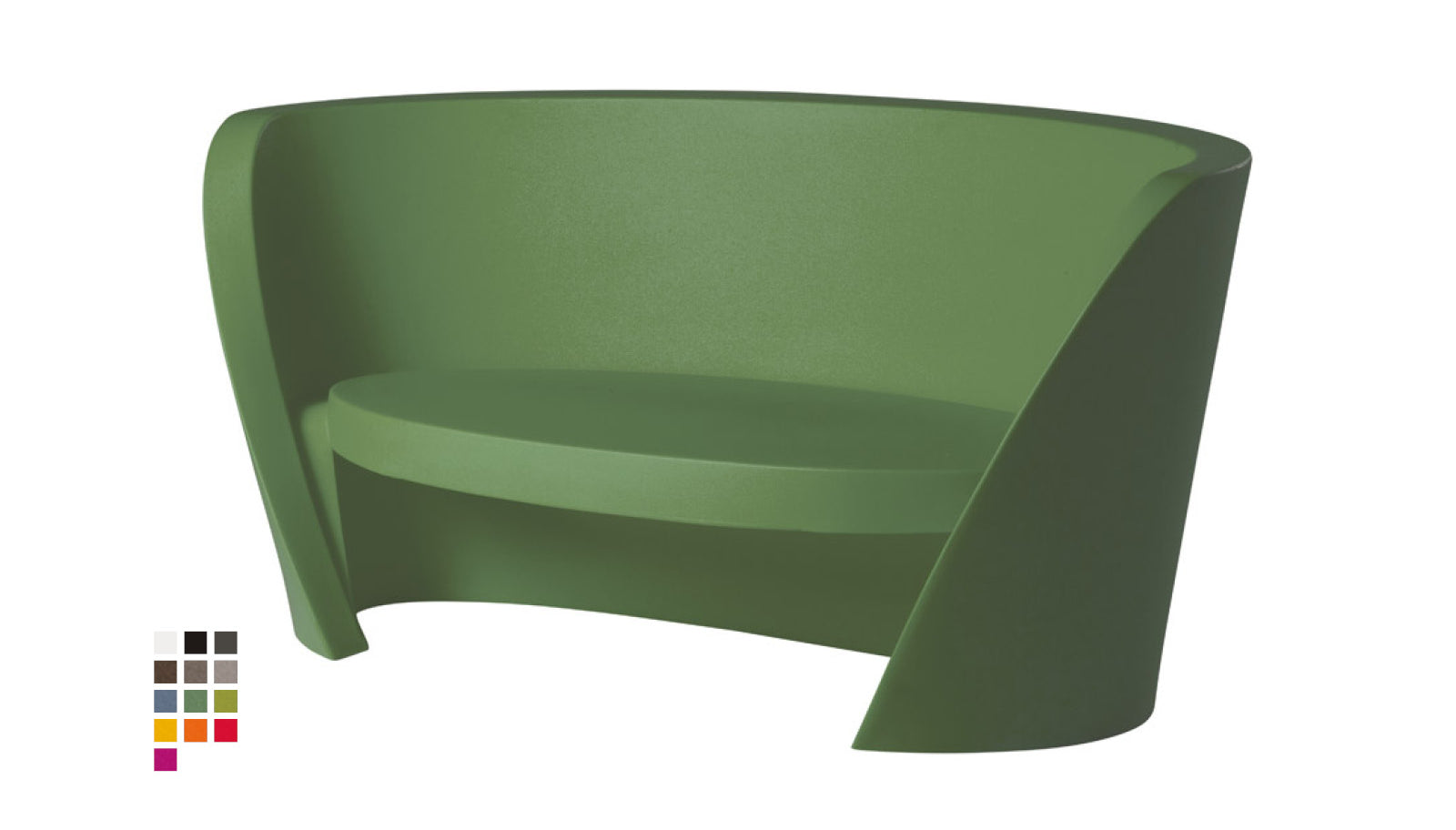 Slide Rap Sofa | Malva Green / Grün | Design Karim Rashid