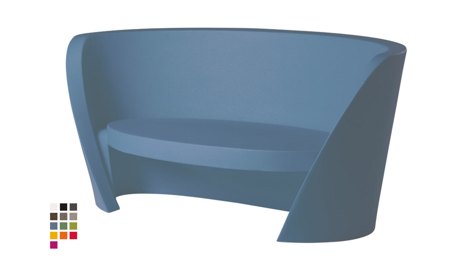 Slide Rap Sofa | Powder Blue / Blau | Design Karim Rashid