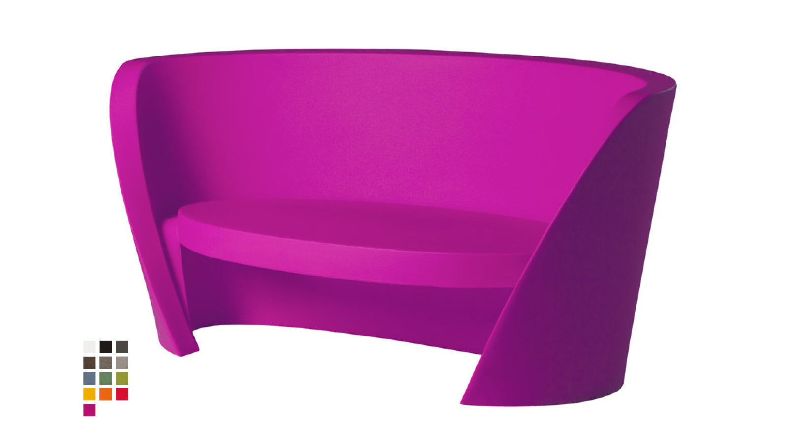 Slide Rap Sofa | Sweet Fuschia - weiß | Design Karim Rashid