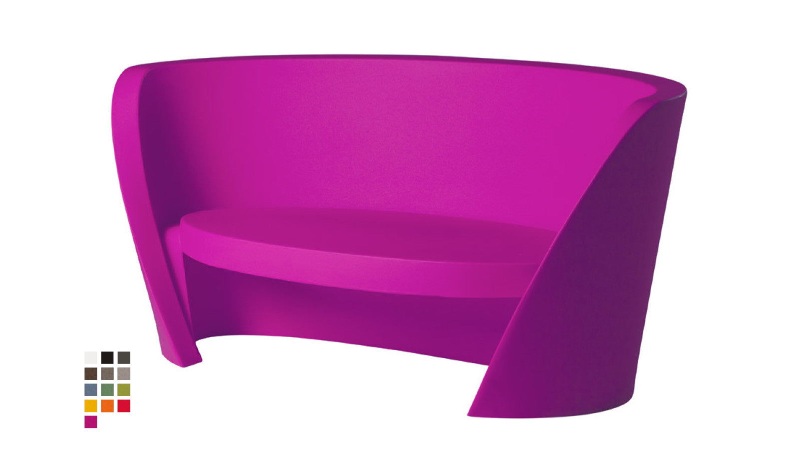 Slide Rap Sofa | Sweet Fuschia - weiß | Design Karim Rashid