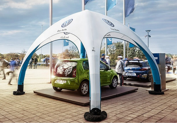 Das Gybe Event Tent ist ein Profi Event Zelt - es kann individuell bedruckt werden.