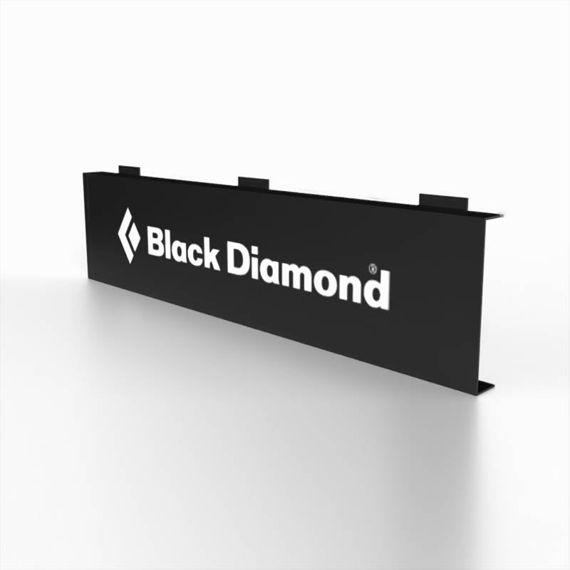Slatwallsign / Slatwall Signage für BLACK DIAMOND