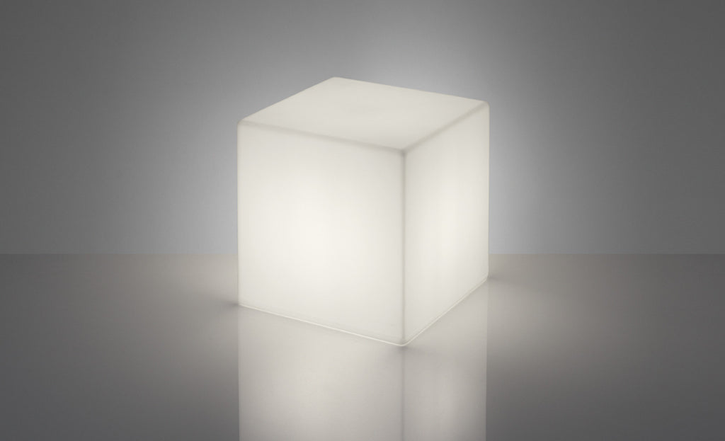 4er Set - Beleuchtbare Podeste SLIDE CUBO 40 für Indoor + Outdoor | Leuchtmöbel | LED Cube