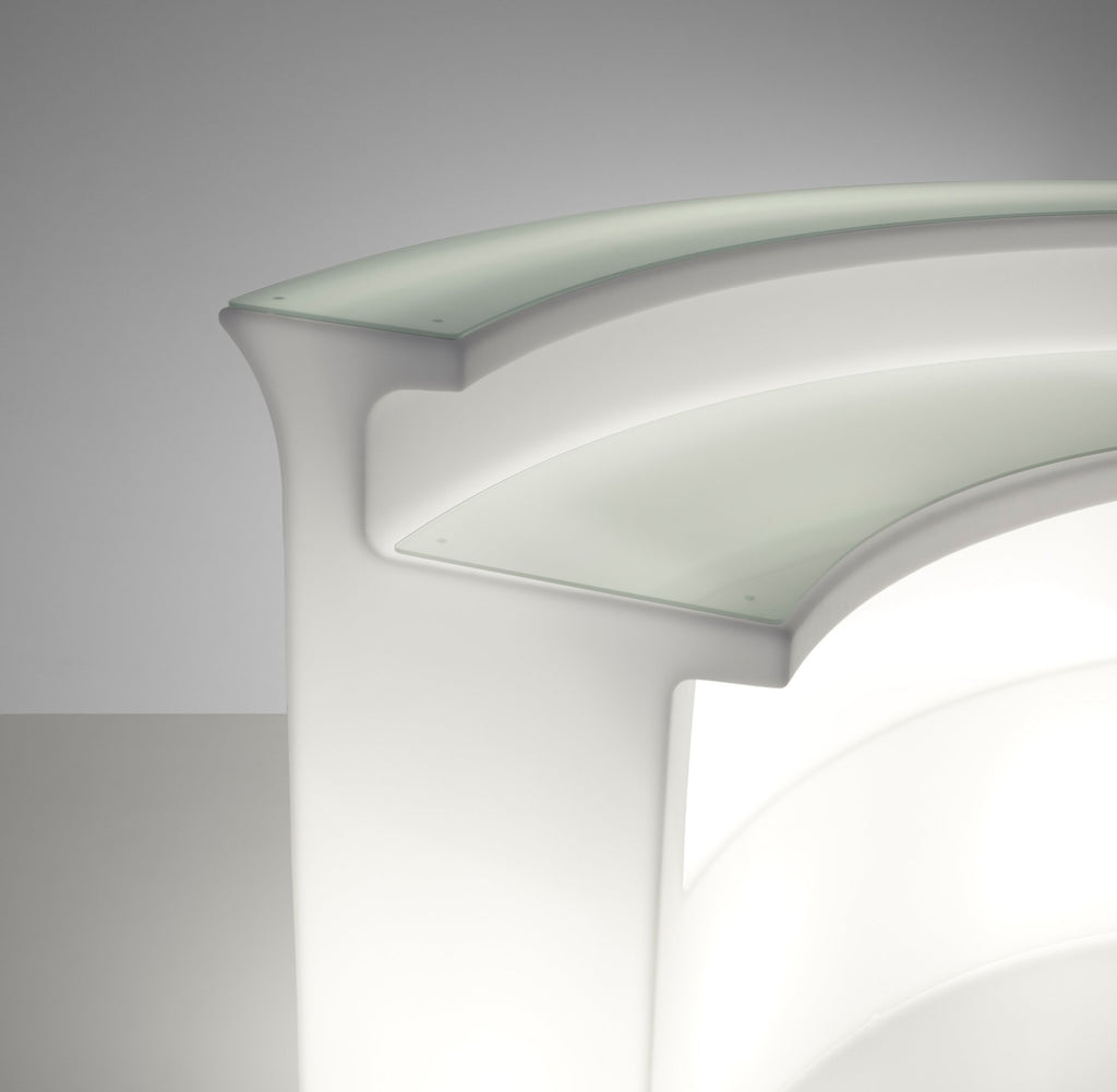 Abdeckplatte TOP für Slide Leucht-Theke BREAK BAR, halbrund | LED Theke | brandamba.com