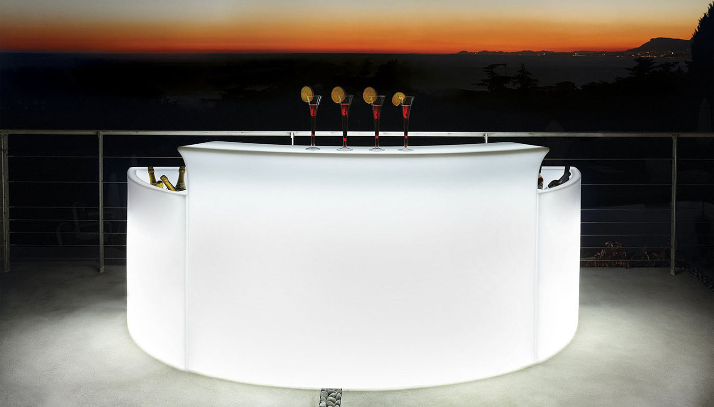 Leuchttheke Slide Break Bar - LED Theke - in kombination mit Break Ice