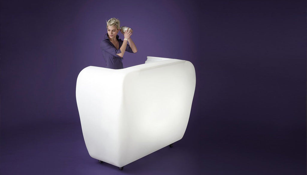 Slide ROLLER BAR mit BEER DISPENSER beleuchtbare Rolltheke mit Zapfanlage | Theken | brandamba.com