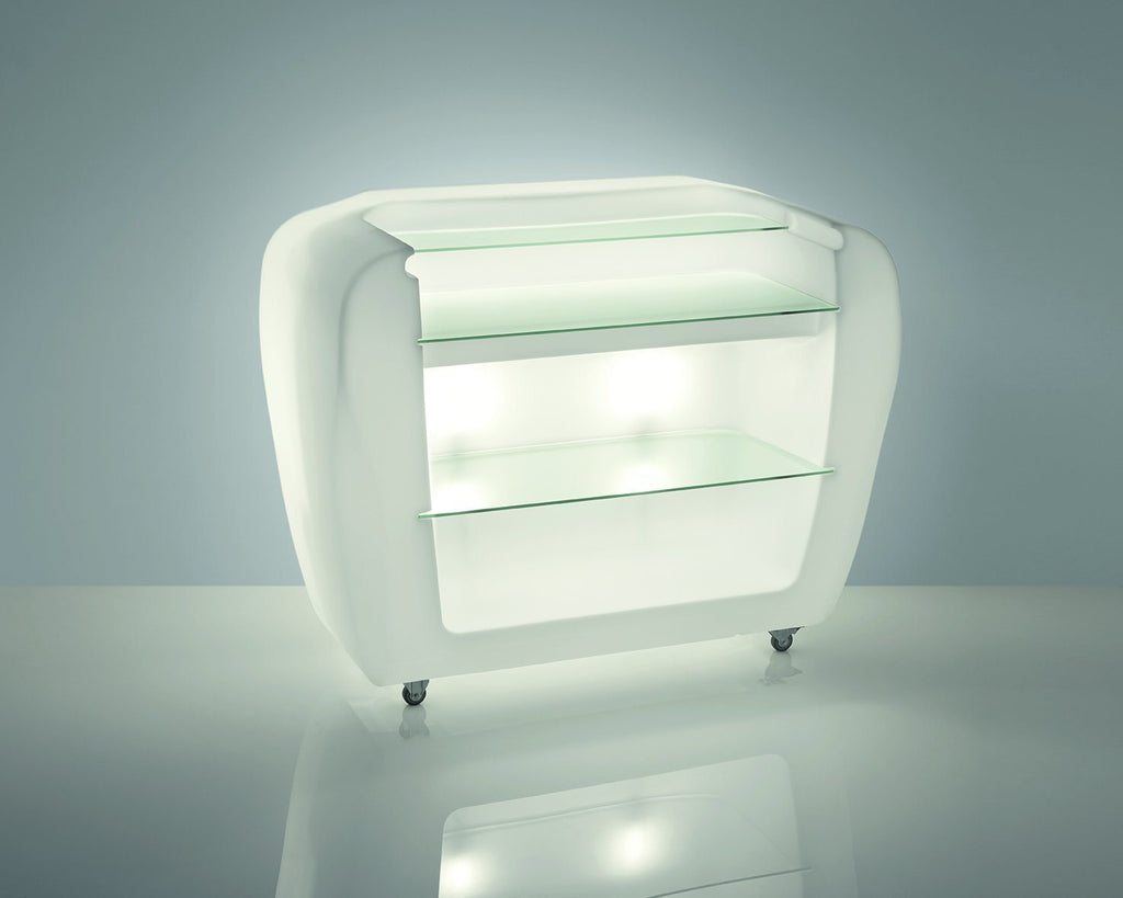 Slide ROLLER BAR mit BEER DISPENSER beleuchtbare Rolltheke mit Zapfanlage | Theken | brandamba.com