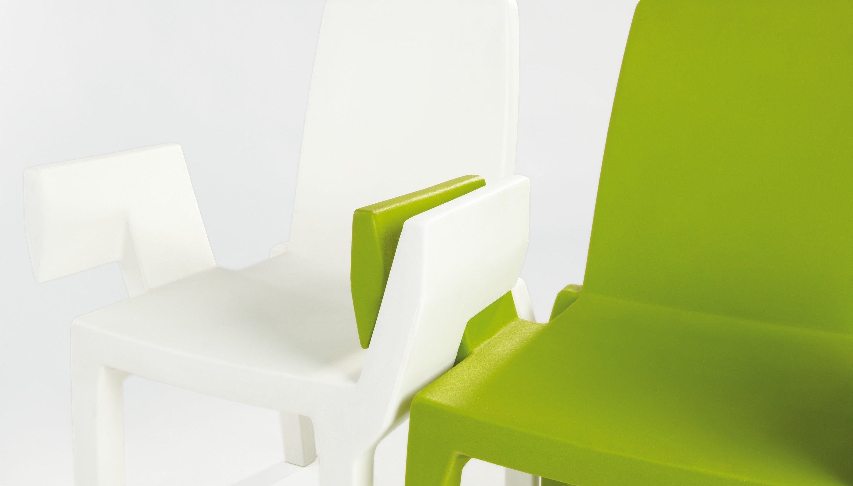 2er Set Stapelbarer Stuhl (Reihenstuhl) SLIDE DOUBLIX für Indoor + Outdoor | Sitzmöbel | brandamba.com